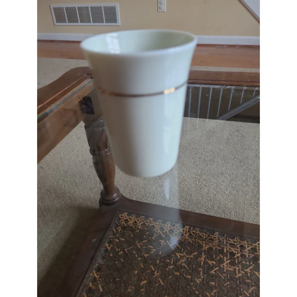 Vintage Porcelain Bathroom Set Gold Stripe Japan Cup Soap Dish